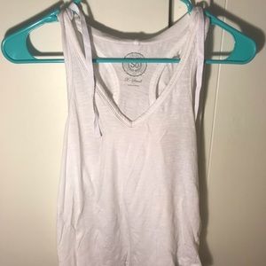 Racerback tank top with hood